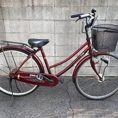 自転車 FINI F&N 26インチ カラーママチャリ オートライト付