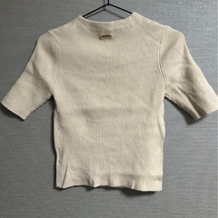 Radyアイボリー五分袖ニットの画像