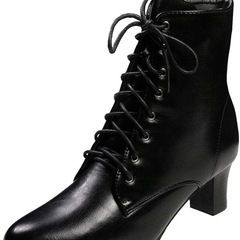 【美品】卒業式 袴ブーツ 黒 24.5㎝