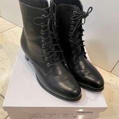【美品】卒業式 袴ブーツ 黒 24.5㎝の画像