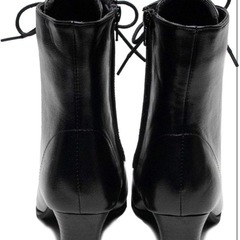【美品】卒業式 袴ブーツ 黒 24.5㎝の画像