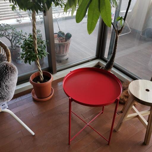 ✨美品✨ IKEA GLADOM イケア  グラドム 定番 サイドテーブル 赤 レッド