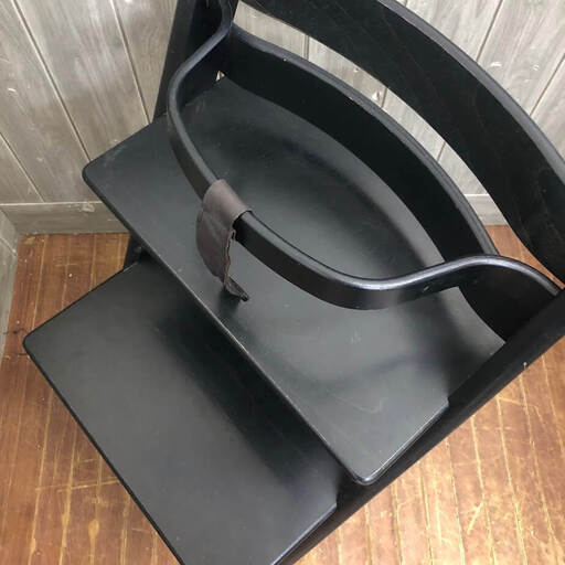 ss7216 ストッケ トリップトラップチェア ブラック 旧型 STOKKE Tripp Trapp 子供椅子 ベビーチェア 木製 黒 高さ調整可 食事用 いす イス ストッケ 中古
