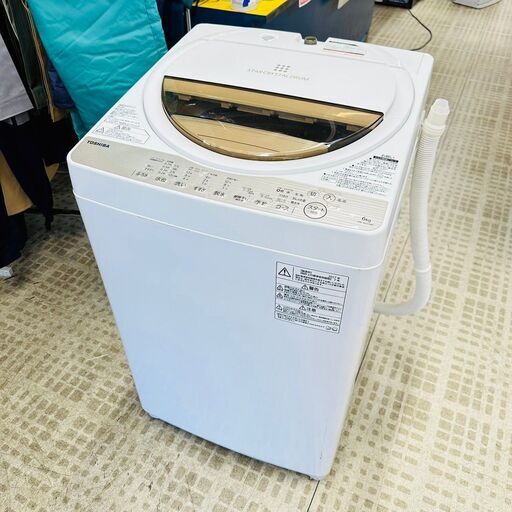 3/12【引取限定】TOSHIBA 洗濯機 AW-6G5 2017年製 6キロ