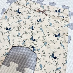 〈68〉ベビー服　バースデイ　futafuta　青い鳥柄ボトムス（未使用）80
の画像
