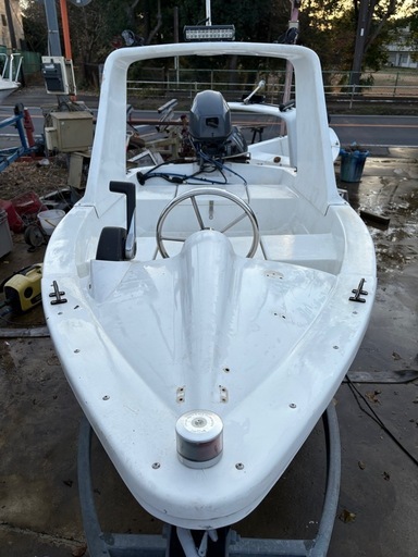 3mミニボート 4ストヤマハ船外機15馬力　軽トレーラー付き