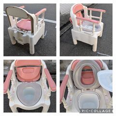 ☆中古￥7,800！安寿　アロン化成　ポータブルトイレ　家具　生活家具　FX-CP型　【BA088】の画像