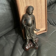 置物　骨董品　聖徳太子　仏像　銅　の画像