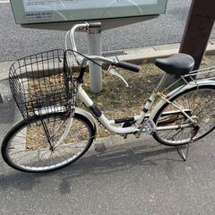 自転車　No.86　ママチャリ　24インチ　ホワイト　【リサイク...