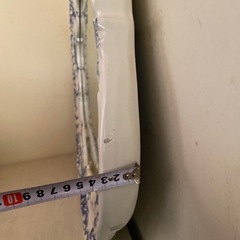 アンティーク調　陶磁器　白　青　ホワイト　ブルー　ウォールミラー　壁掛け鏡　丸型　楕円型　花柄　ヨーロッパ調　の画像