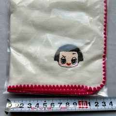 チコちゃん刺繍ガーゼハンカチ 未開封品