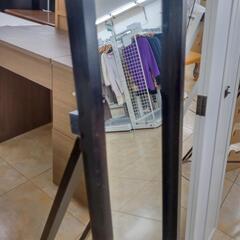 ★ジモティ割あり★  ミラー ダークブラウン　 H145×D50×W22 クリーニング済み OJ7555の画像