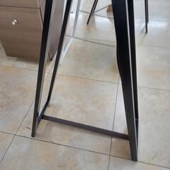 ★ジモティ割あり★  ミラー ダークブラウン　 H145×D50×W22 クリーニング済み OJ7555の画像