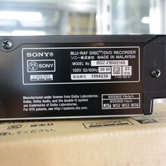 【愛品倶楽部柏店】SONY 4Kブルーレイレコーダー BDZ-FBW2100 の画像