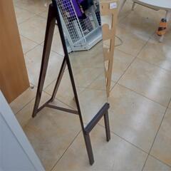 ★ジモティ割あり★  ミラー ダークブラウン H143×D59×W25 クリーニング済み OJ7557の画像