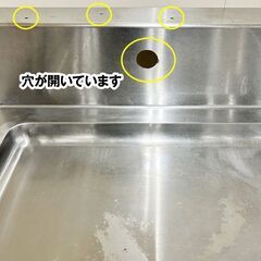 タニコー　水切り作業台　幅600×奥行600×高さ800+BG150mm　スノコ付き　中古　厨房機器　板金　R6-0181の画像