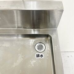 タニコー　水切り作業台　幅600×奥行600×高さ800+BG150mm　スノコ付き　中古　厨房機器　板金　R6-0181の画像