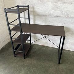 【ジモティ限定特価】 シェルフ付 パソコンデスク 作業デスク 勉...