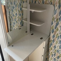 ニトリ　コンパクト鏡台　収納棚の画像