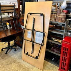 《売約済》【池上店】無印良品 MUJI 無印 折りたたみテーブル 160 オーク材 作業 デスク フォールディング テーブル 天然木 ダイニング ワークデスク 作業台の画像