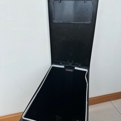 ゴミ箱45L 黒×シルバーの画像