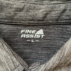 ワークマン　現場作業着　FINE ASSIST ダークグレー 長袖ポロシャツ Lの画像
