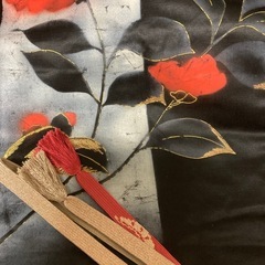 画像変更　★妖艶　椿柄★名古屋帯いかがでしようか？の画像