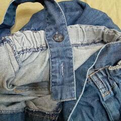 100cm Tシャツ（コムサ）&オーバースカート（SLAPSLIP）の画像