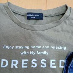 100cm Tシャツ（コムサ）&オーバースカート（SLAPSLIP）の画像