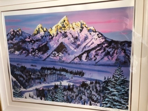 海外絵画、大型サイズ、冬のおとずれ、