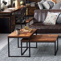 【美品】ニトリサイドテーブル(ステイン5055 MBR)の画像