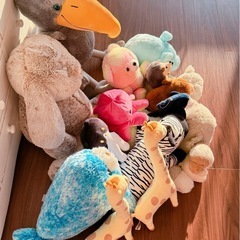 生き物ぬいぐるみまとめ売り15点の画像