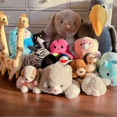生き物ぬいぐるみまとめ売り15点の画像
