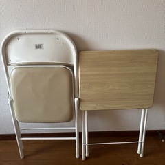 机と椅子　セット　コンパクト　畳める収納便利の画像