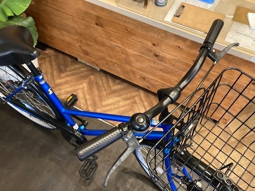 【チェーン新品！】シングルギア　27インチ自転車　ブルー