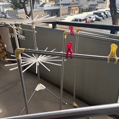【受付終了】物干しセット　物干し竿、タコ脚、布団干し