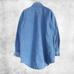 90's Ralph Lauren "BLAIRE" Denim BD Shirt デニムシャツ ボタンダウンシャツ Mサイズの画像