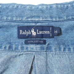 90's Ralph Lauren "BLAIRE" Denim BD Shirt デニムシャツ ボタンダウンシャツ Mサイズの画像