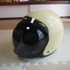 ジェットヘルメット ベージュ フリーサイズ スモークシールド付属...