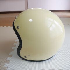 ジェットヘルメット ベージュ フリーサイズ スモークシールド付属 中古品の画像