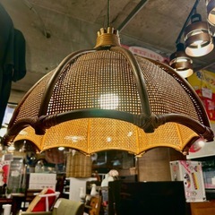 【倉庫保管中】 ラタン ランプシェード レトロ ランプ ライト ...