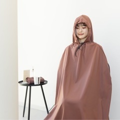 よもぎ蒸し　マント　厚手　フード付きの画像
