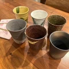 湯呑み6点、コースター6枚セット