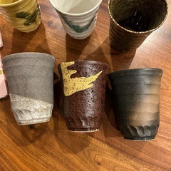 湯呑み6点、コースター6枚セットの画像
