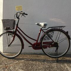☆新品・未使用　婦人用自転車　ママチャリ　26インチ　エンジ　サイクルギャリラリー周南の画像