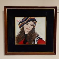 岩田専太郎　陶板画　美人画　二作品