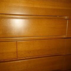 府中家具　桐タンス　チェスト【美品】8段引き出し 　整理箪笥　洋タンス　天然木の画像