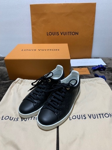 LOUIS VUITTON ルイヴィトン フロントロー・ライン モノグラム柄 レザーローカットスニーカー ブラック MS0233 正規品　サイズ36