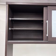  21663  2枚ガラス キッチンボード 幅120cm NITORI   ◆大阪市内・東大阪市他 6,000円以上ご購入で無料配達いたします！◆ ※高槻・枚方方面◆西宮・尼崎方面◆生駒方面　それぞれ条件付き無料配送あり！            の画像