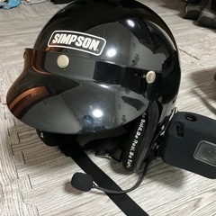 シンプソンジェットLサイズGopro5、SENA、バイザー付きの画像